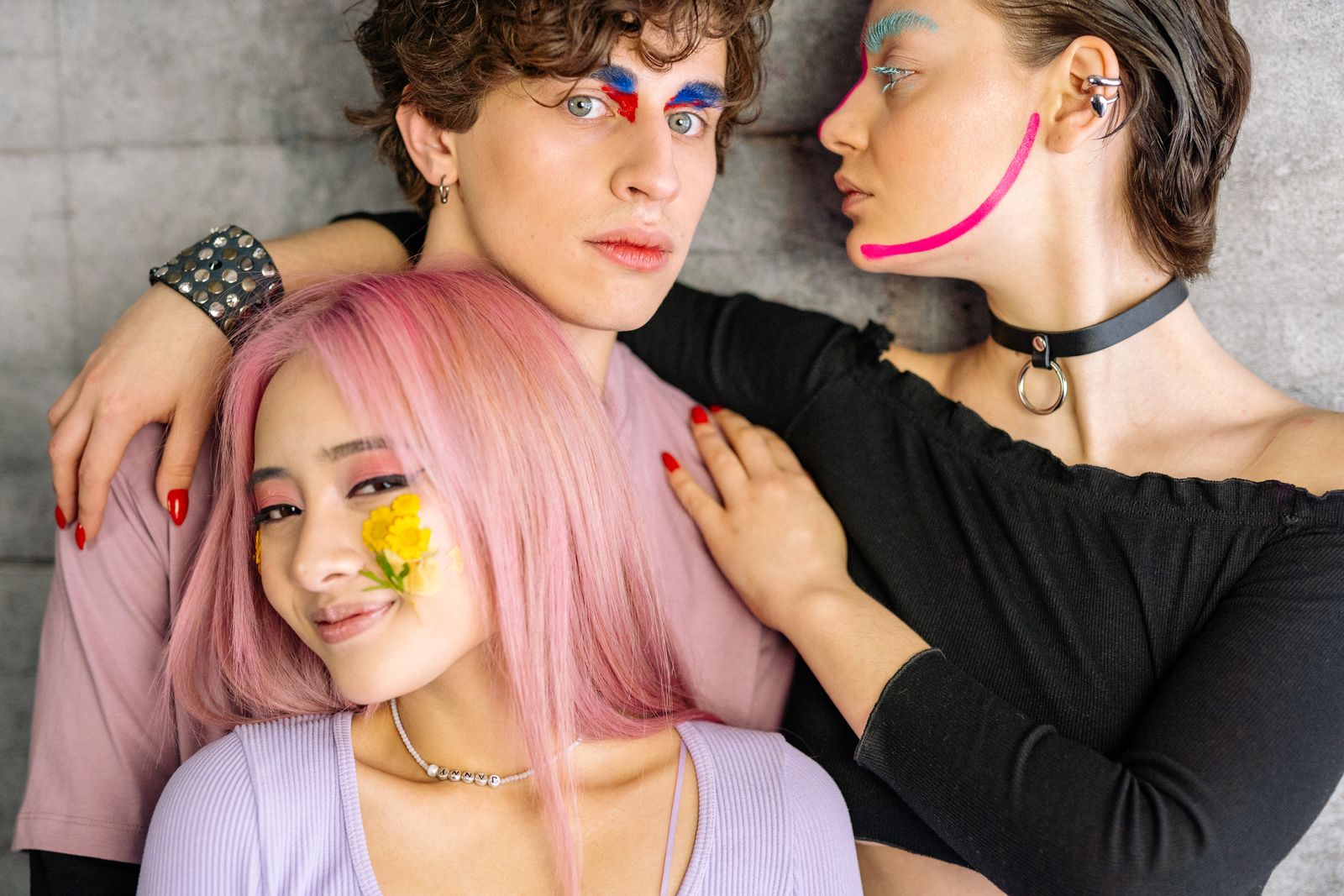 Bold creative hair color